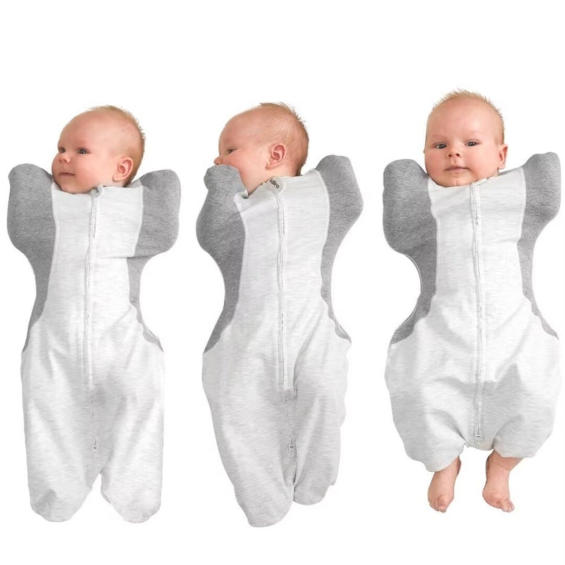 KIDIRA Swaddle for Newborns, Baby Swaddles 1-3 Months 5-13lb, Arms Up Swaddle 1-3 Months Newborn with Moisture-Wicking Fabric, Promotes Healthy Hip Development, 2-Way Zipper & Foot Buttons, 1Pack - Image 1